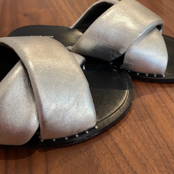 Rag & Bone Slides Silver and Black - Picture 6 of 9